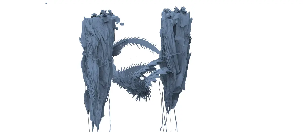 floating Asian mountain claws  3D model