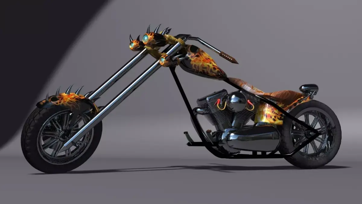 monster chopper bike 3D model