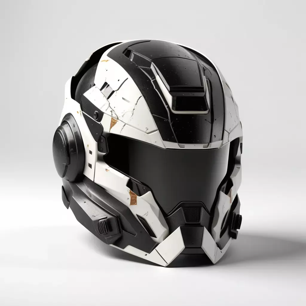 Damaged SciFi Helmet 3D Model 3D model purchase