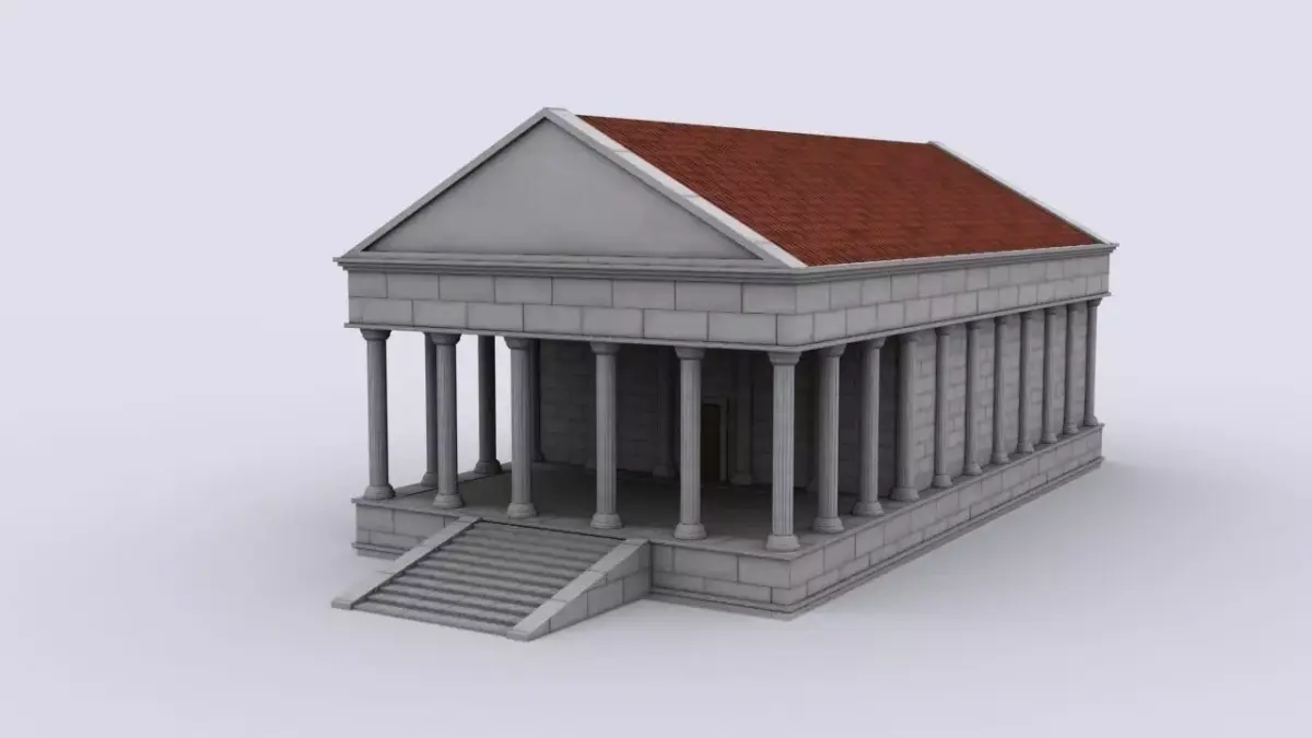 Rome house Low-poly 3D model