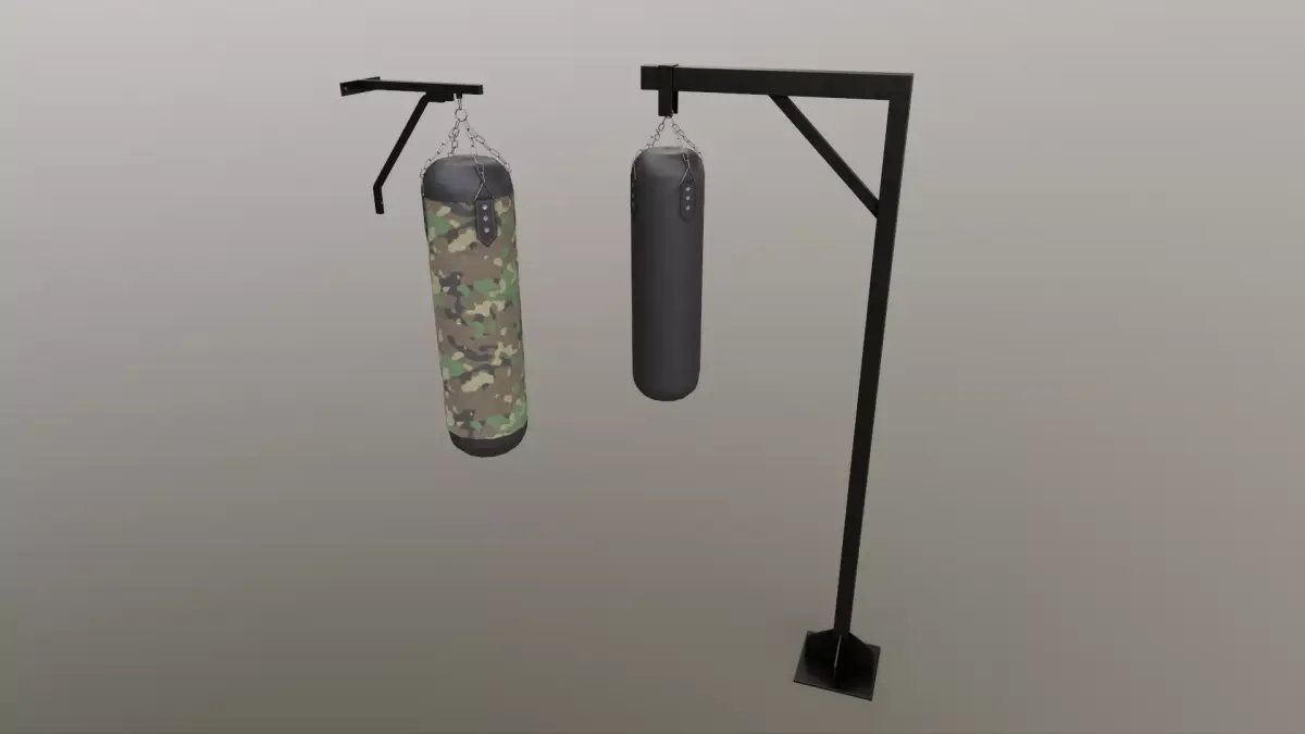 PBR Gym Punching Bag Low-poly 3D model