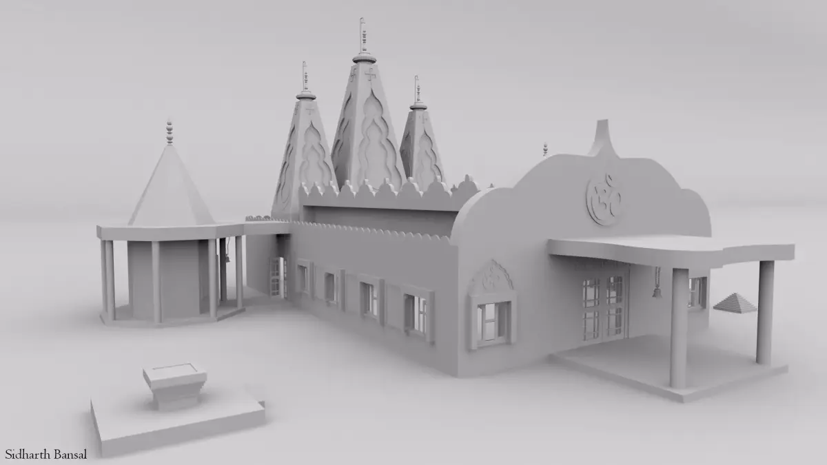 Hari Krishan Temple 3D model