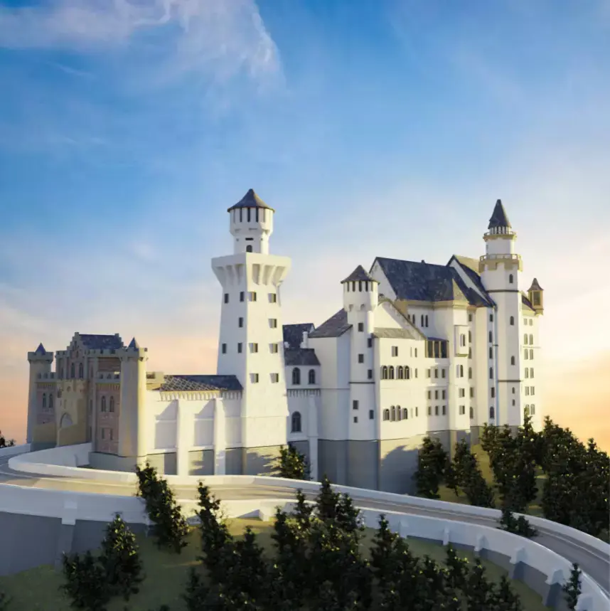 Schloss Neuschwanstein Castle Building 3D model