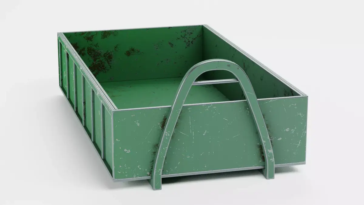 Skip V5 - Realistic Metal Waste Container 3D model