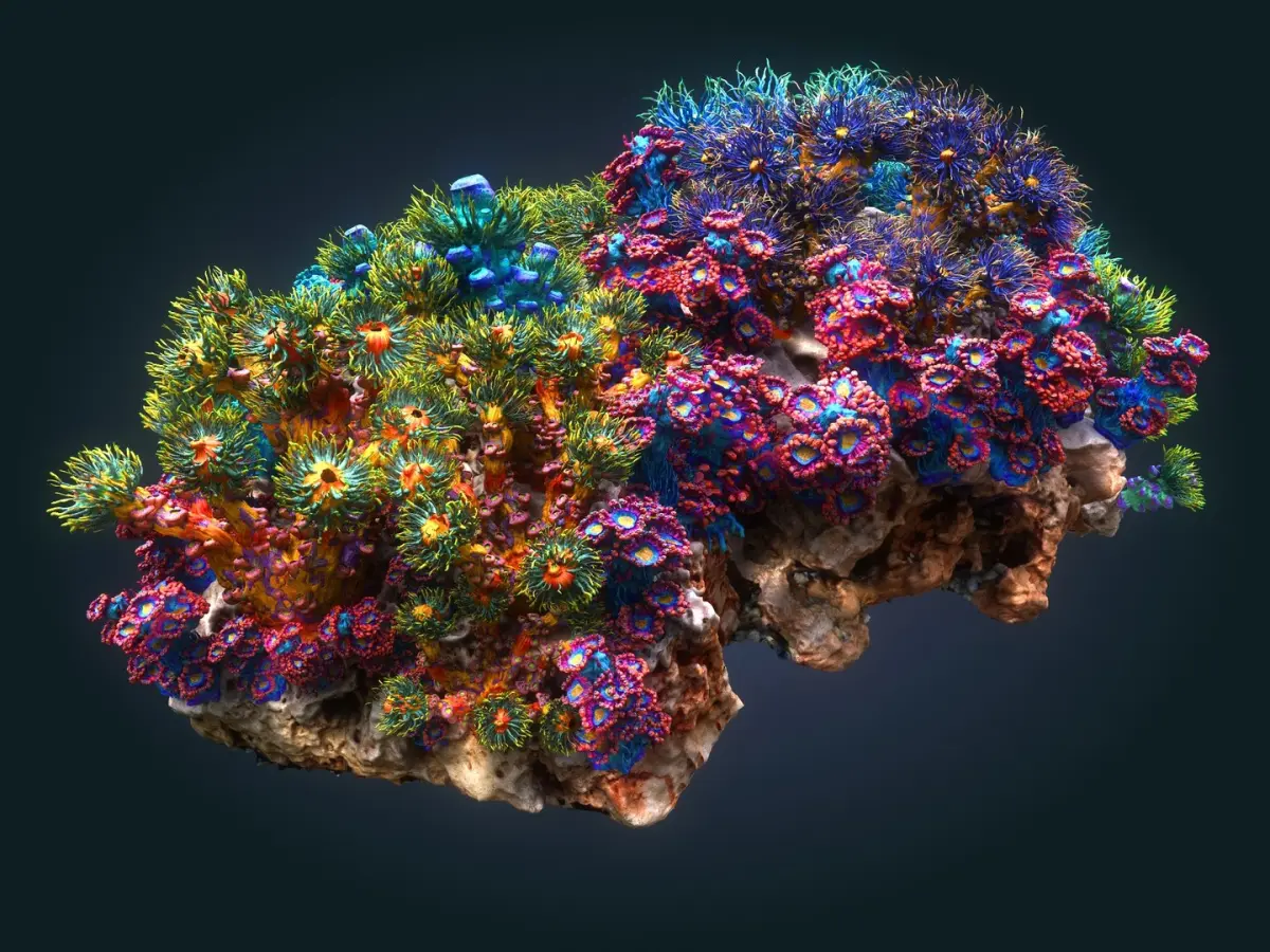 Coral reef ecosystem Animated 3D model