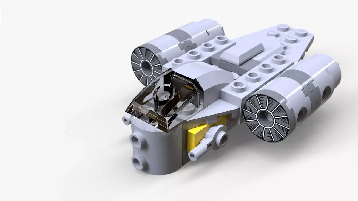 Lego Razor Crest Low-poly 3D model