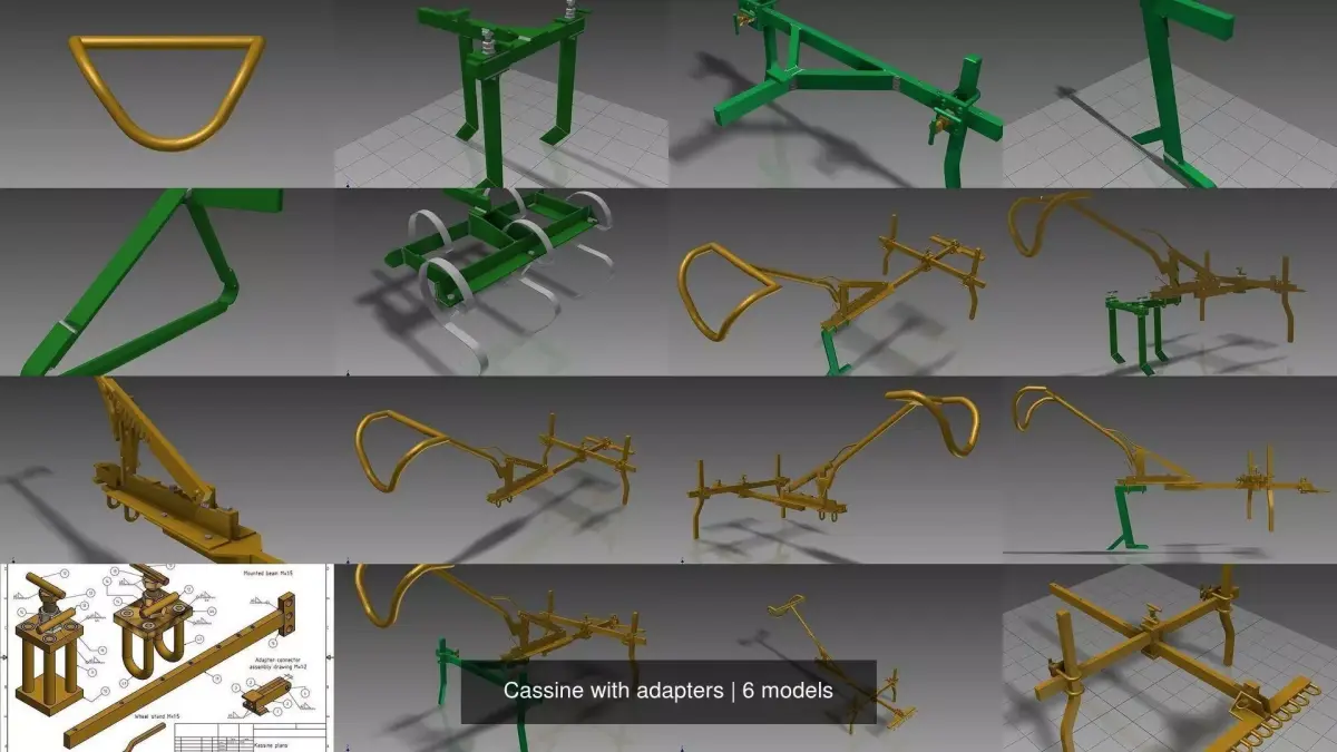 Cassine with adapters 3D Model Pack