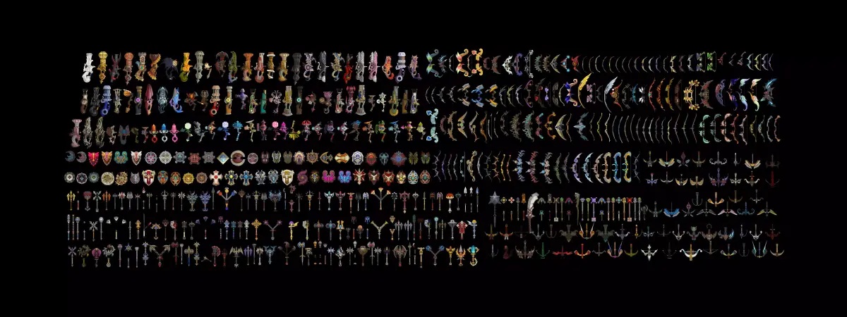 Game Weapon Collection Low-poly 3D model