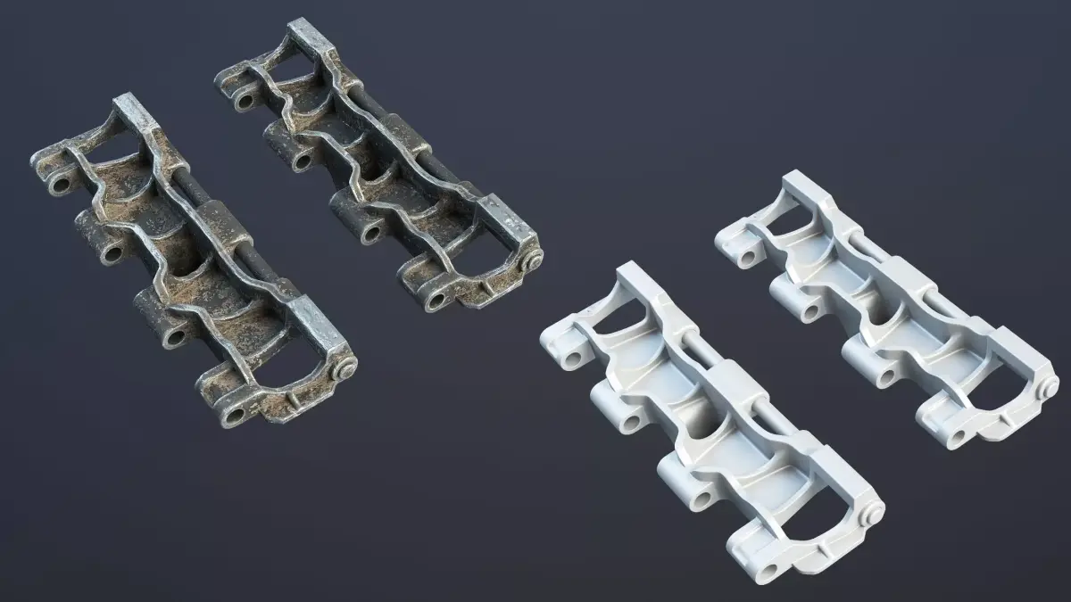 T-55 Tank Tracks 3D model