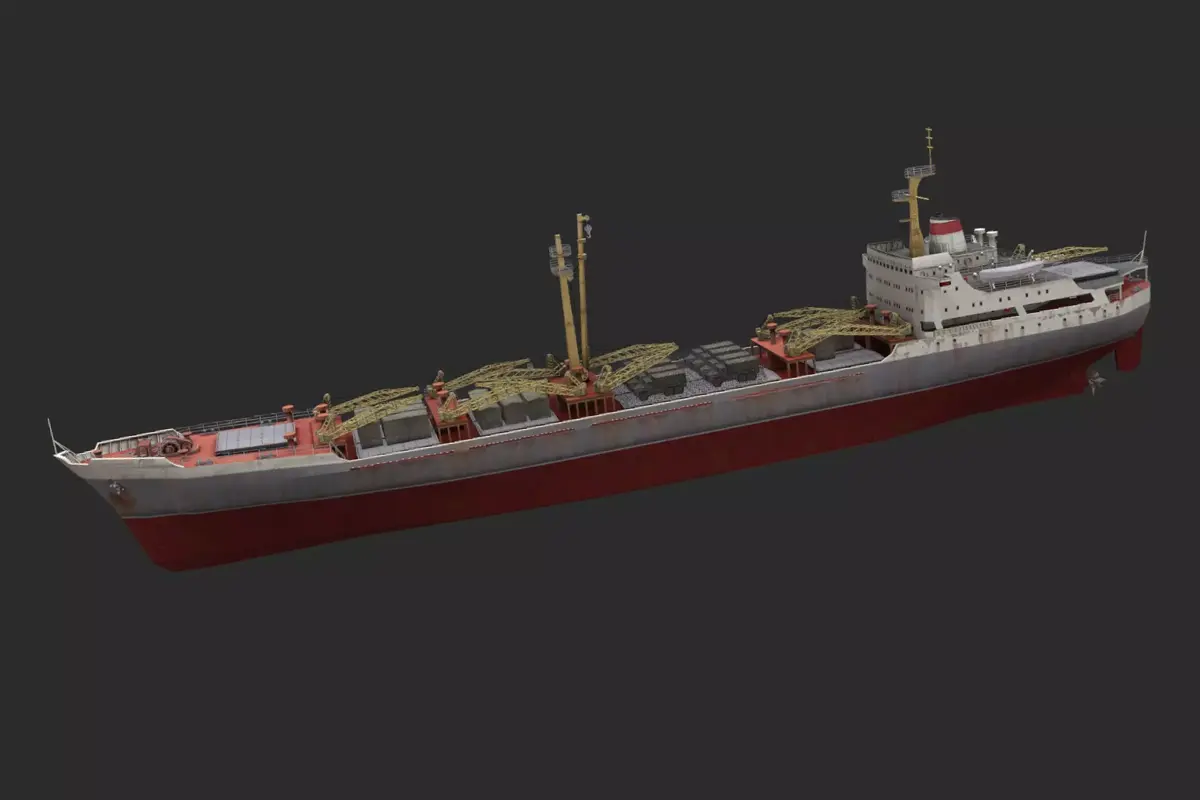 Poltava Battleship Low-poly 3D model