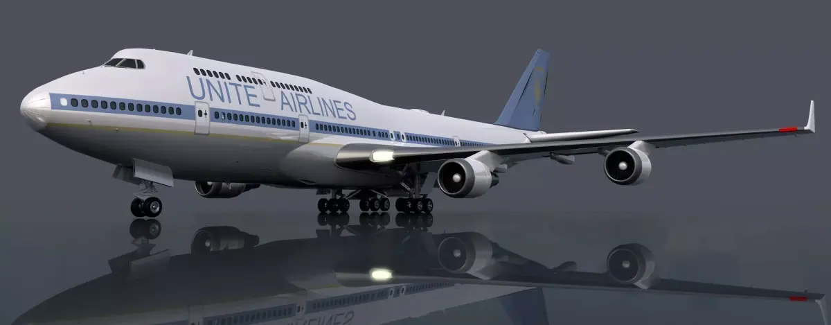 Boeing 747 3D model by mikekw95