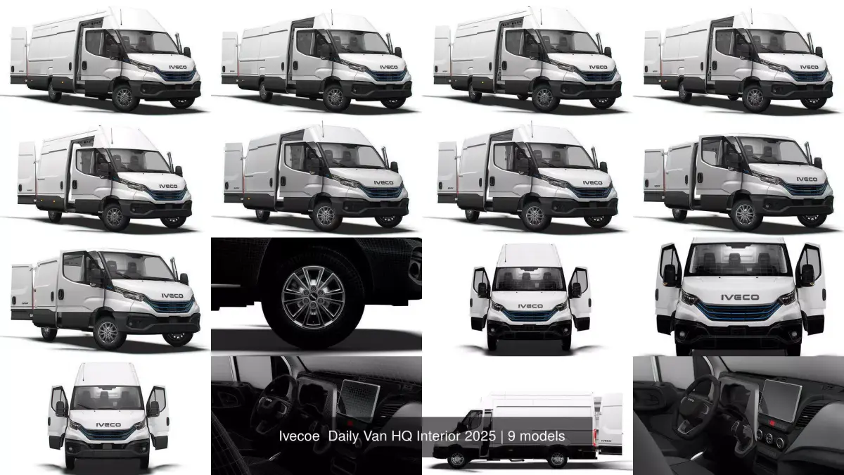 Ivecoe  Daily Van HQ Interior 2025 3D Model Pack