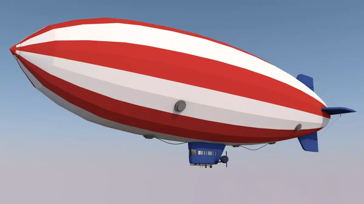Zeppelin Airship Low-poly 3D model