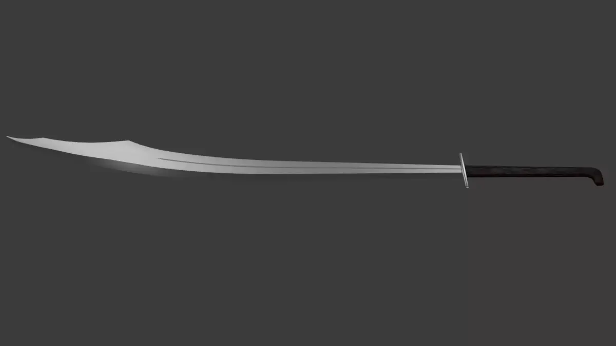 Malhus Sword  Balkan Curved Blade Low-poly 3D model