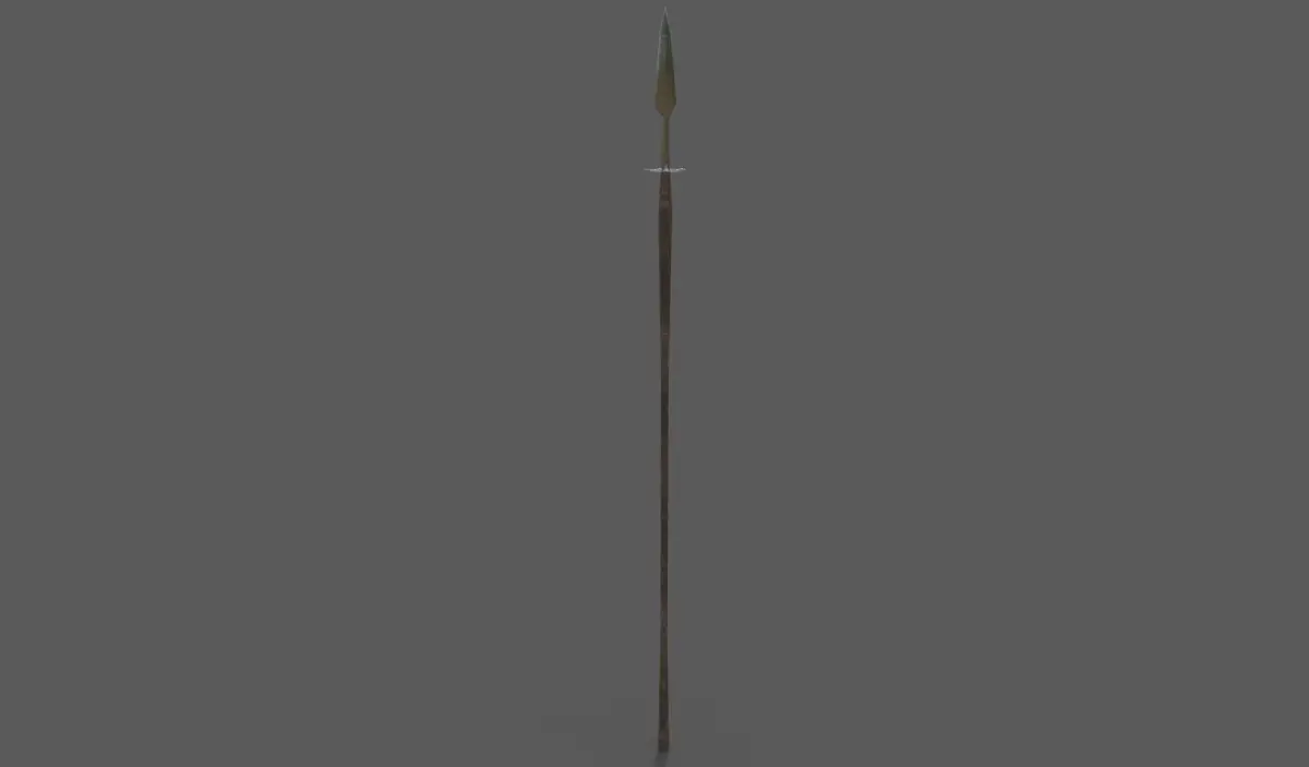 Flat-Head Spear Free low-poly 3D model