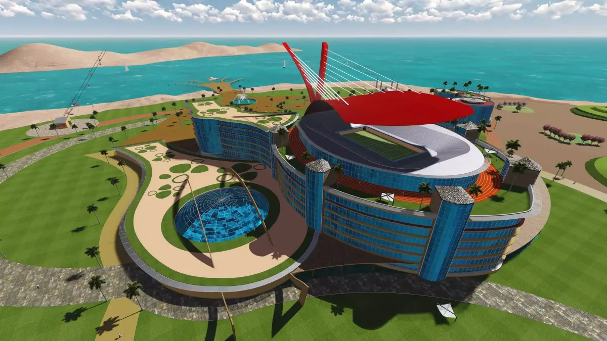 island resort 3D model