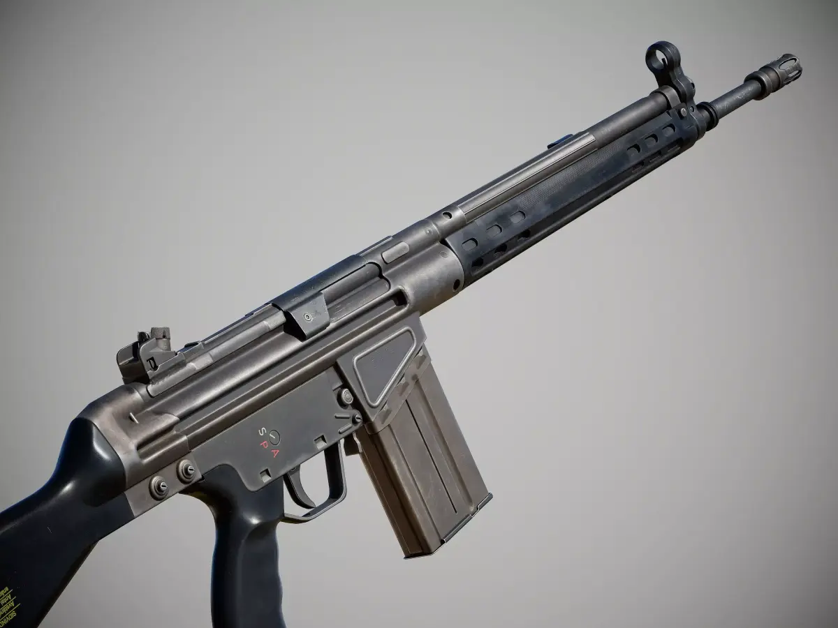AK4 Battle Rifle - FPS Weapon Asset Low-poly 3D model