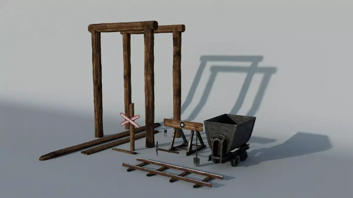 Mine props bundle 3D model