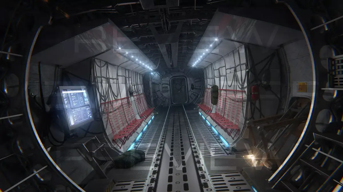 Aircraft interior 3D model