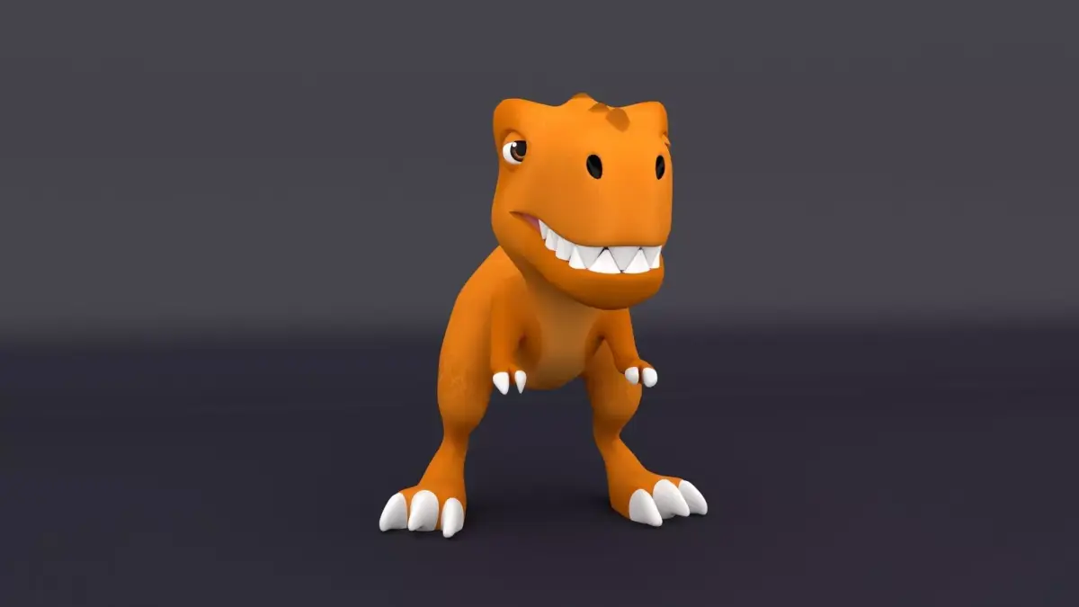 Dinosaur cartoon Low-poly 3D model buy