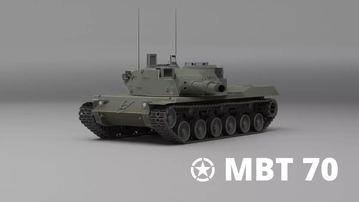 MBT 70 tank 3D model