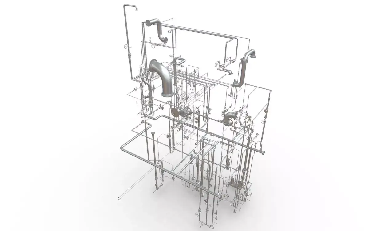 Process Plant UAE - Piping 3D model