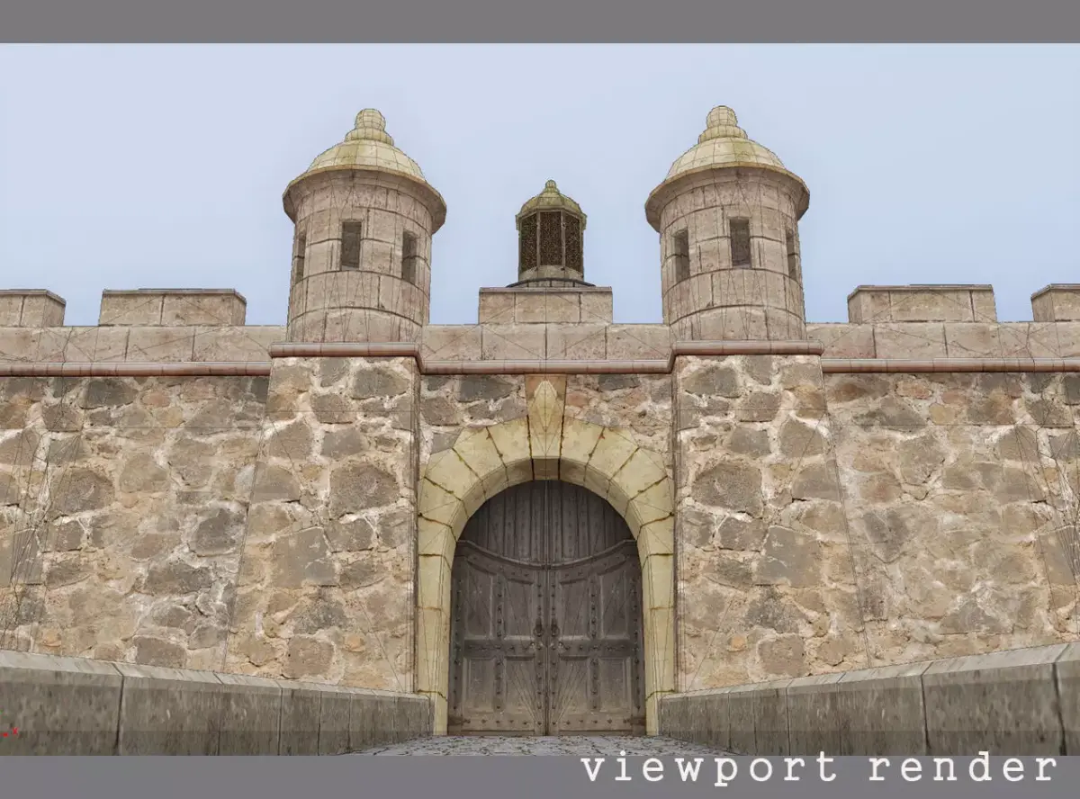 Stone Fort Constructor Low-poly 3D model