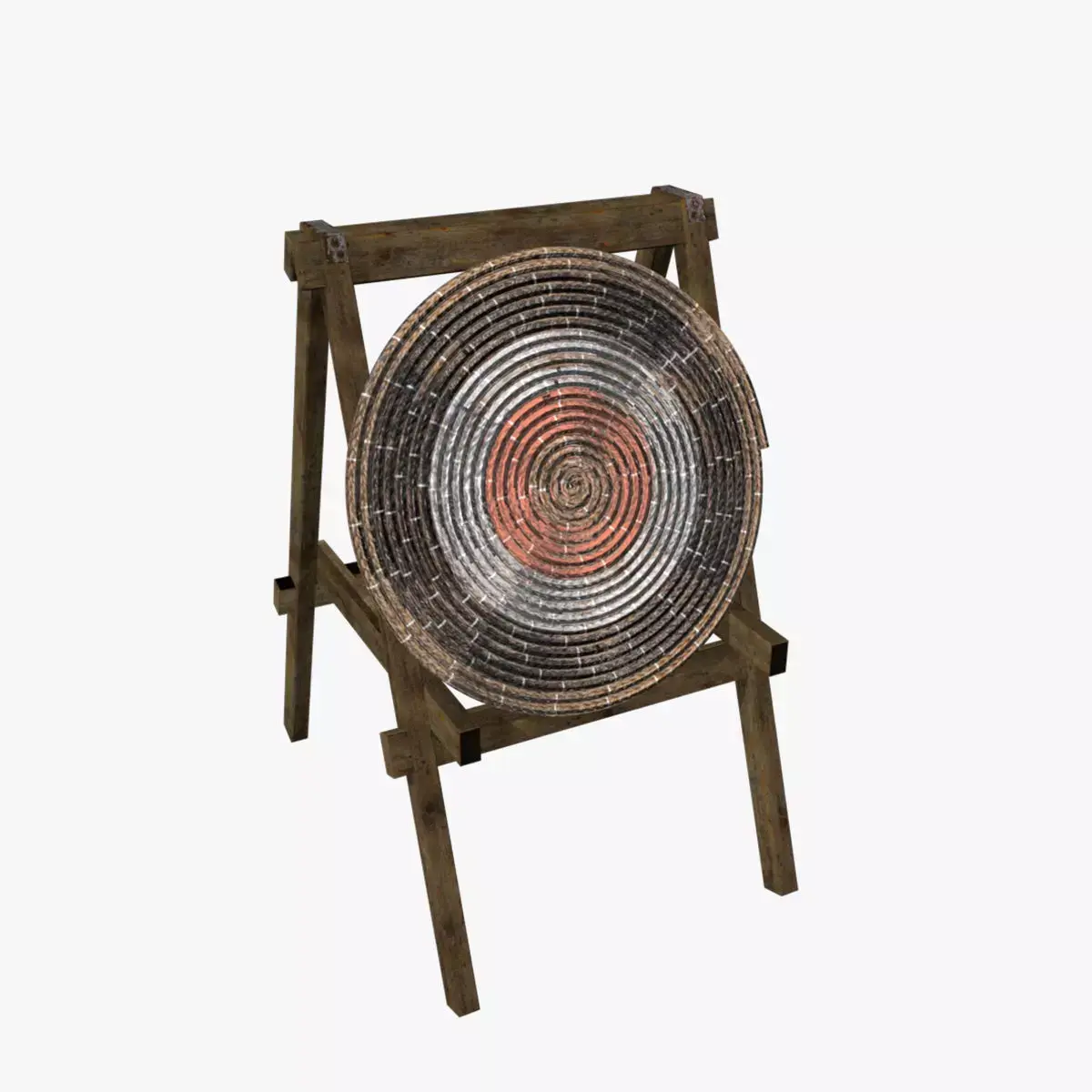 Medieval Archery Target Low-poly 3D model