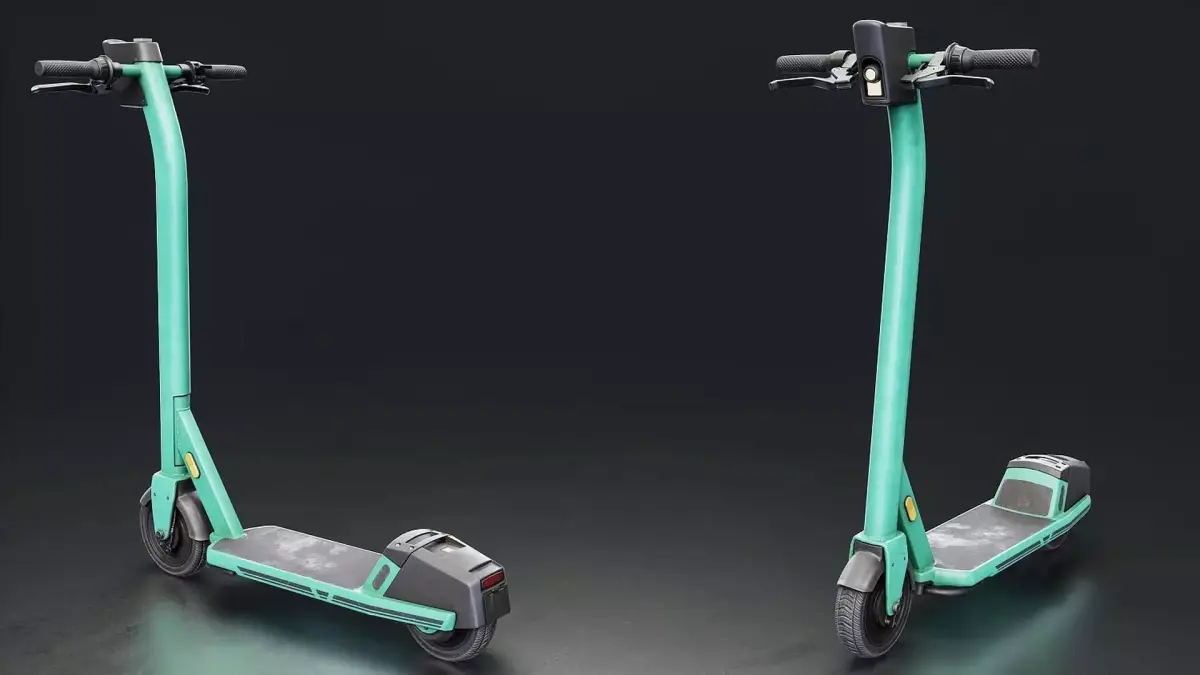 Electric Scooter 3D Model Low-poly 3D model