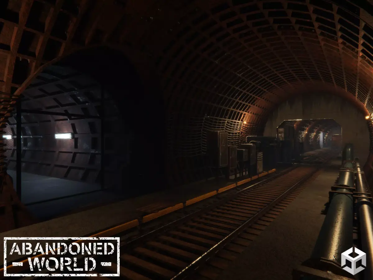 Modular Subway Tunnels for Unity Low-poly 3D model
