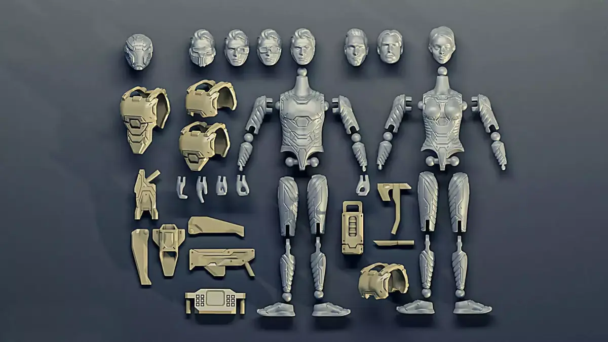 Pilot Pack Action Figure 3D print model