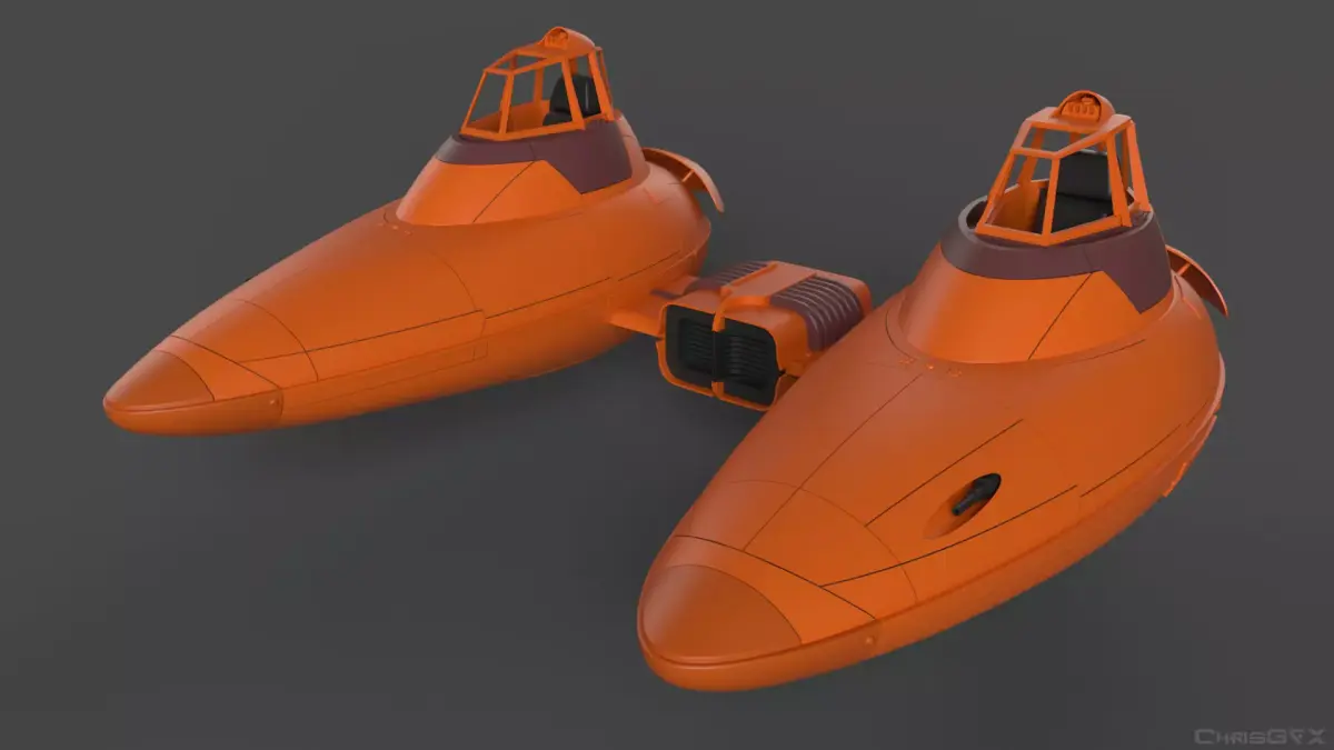 Twin Pod Cloudcar 3D model