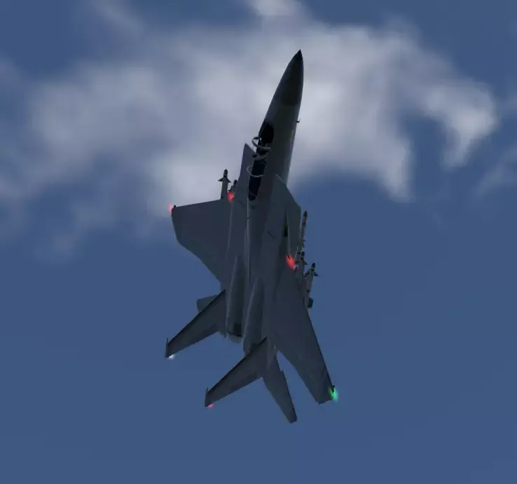 F-15C Eagle High Quality  3D CGI Model Low-poly 3D model