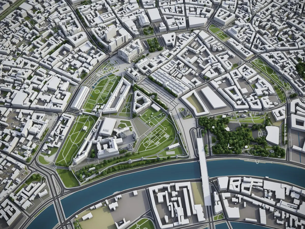 Moscow - city and surrounding area 3D model
