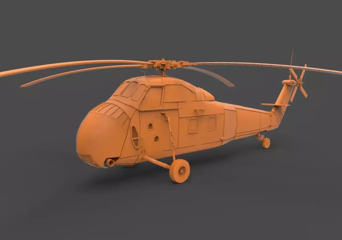 Sikorsky H-34 3D print model