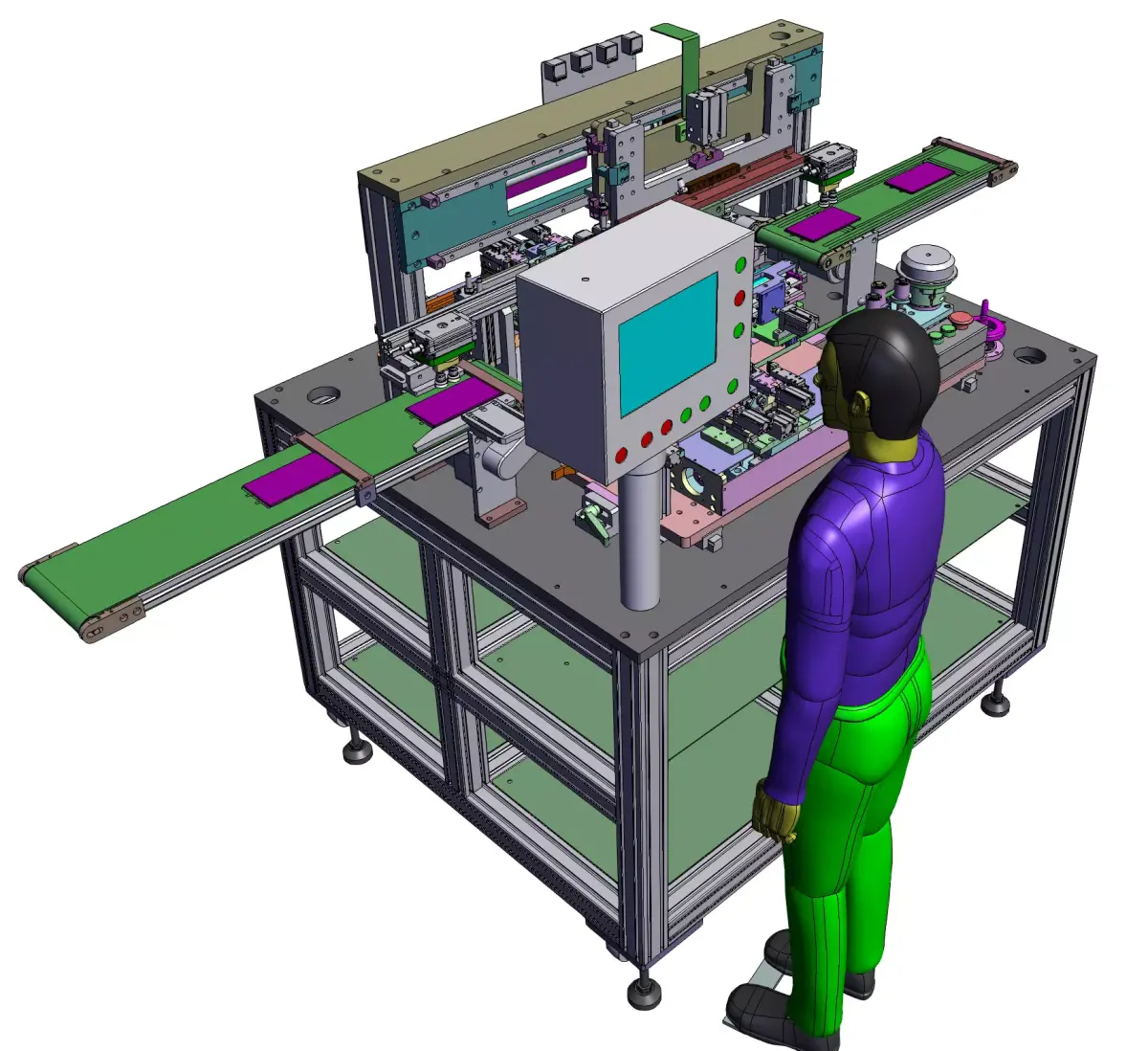 Side labeling machine 3D model