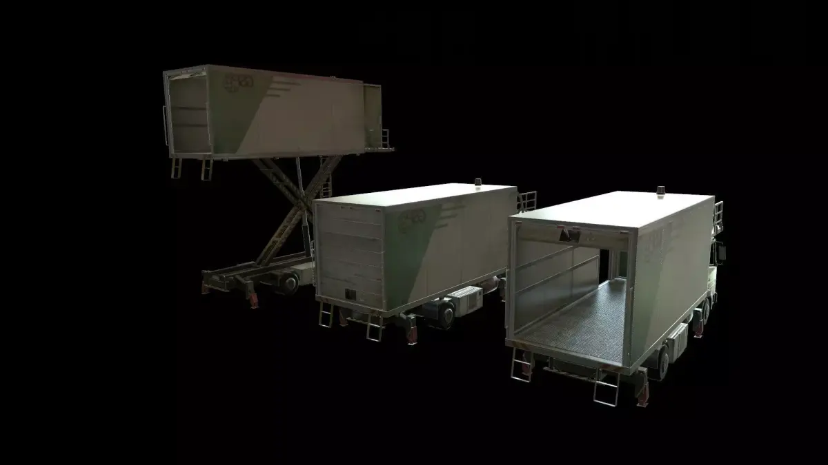 Airport Catering Truck Low-poly 3D model from CGTrader