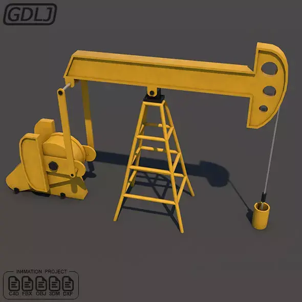 Oil Pumpjack 3D model buy