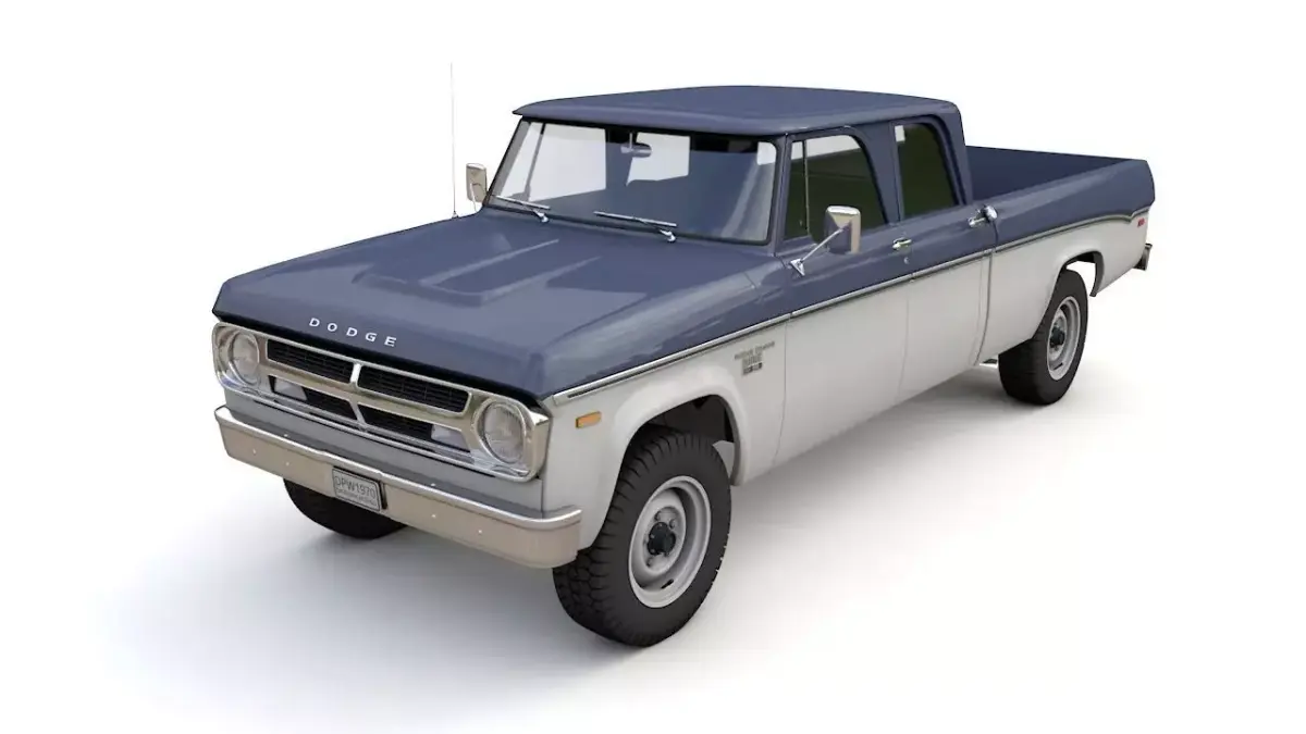 Dodge Power Wagon Crew Cab Truck 1970 3D model
