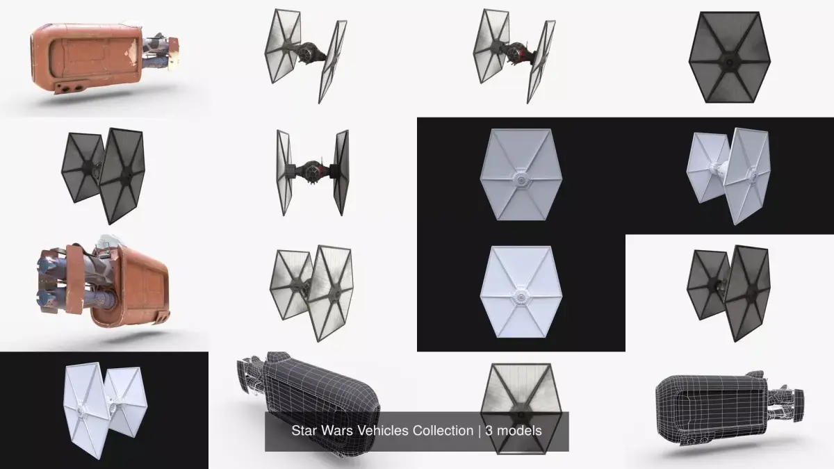 Star Wars Vehicles Collection 3D Model Pack