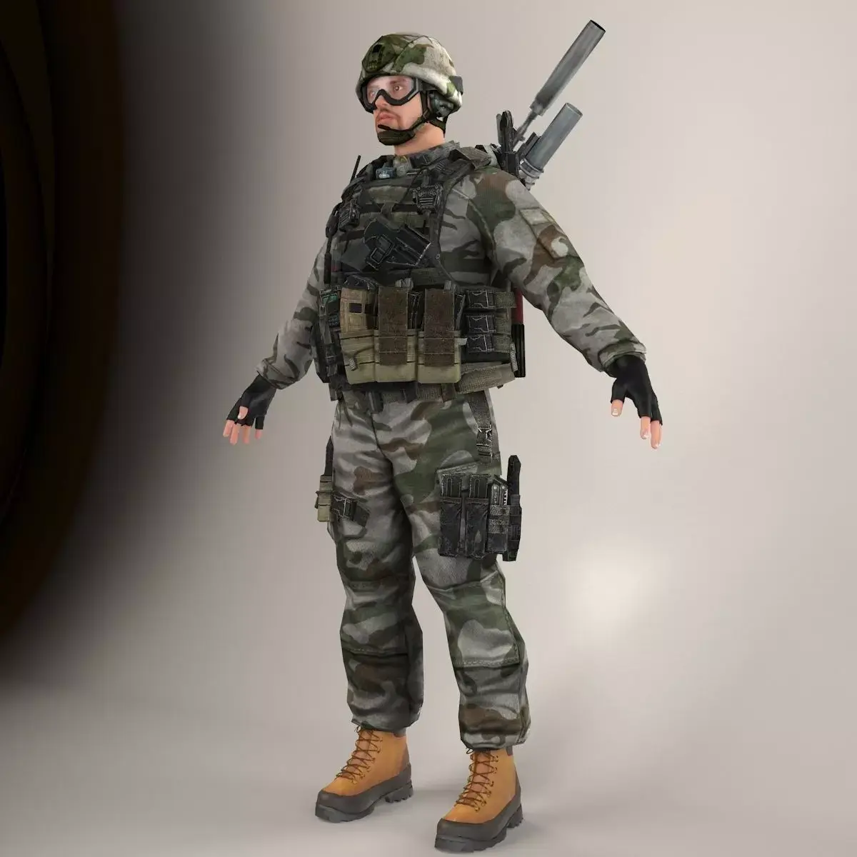 Soldier Lite V1 NR 3D model