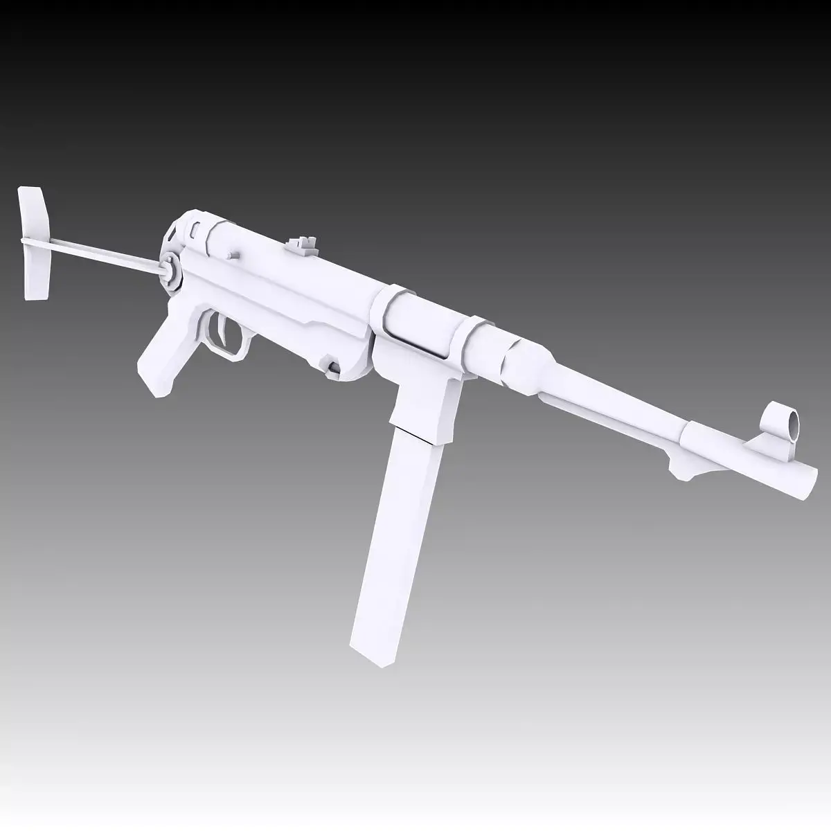 MP40 3d Model machine gun 3D model