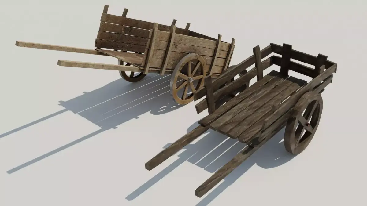 Medieval cart 3D models 3D Model Pack