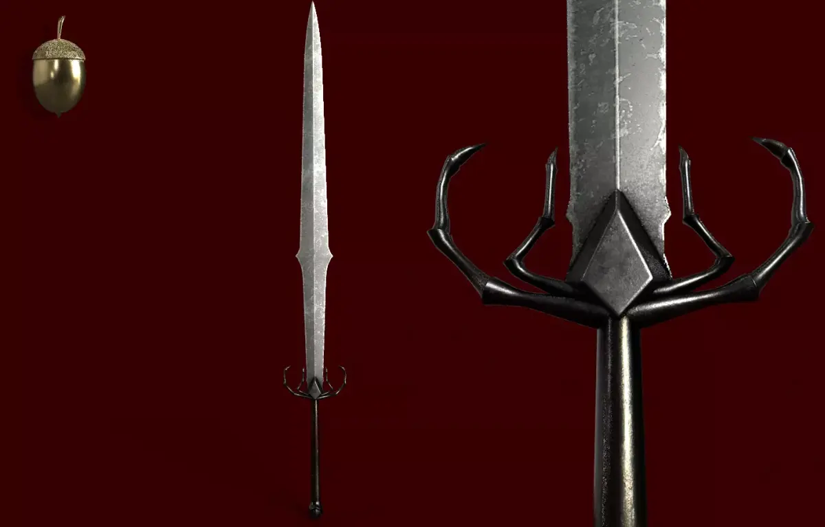 Drow Greatsword Low-poly 3D model