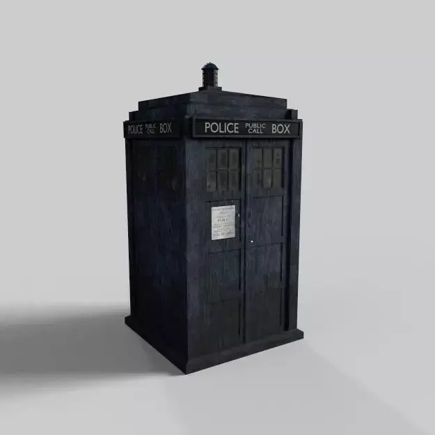 Dr Who Tenth Doctor TARDIS Free low-poly 3D model