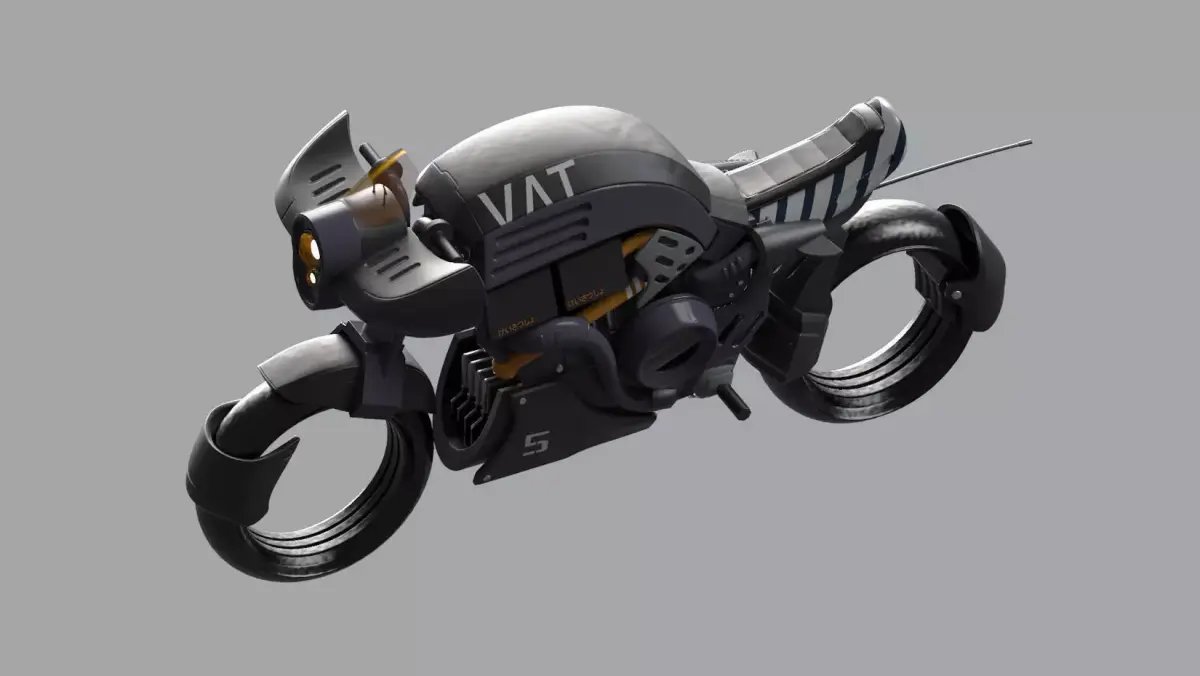 Akira Police Motorcycle 3D model