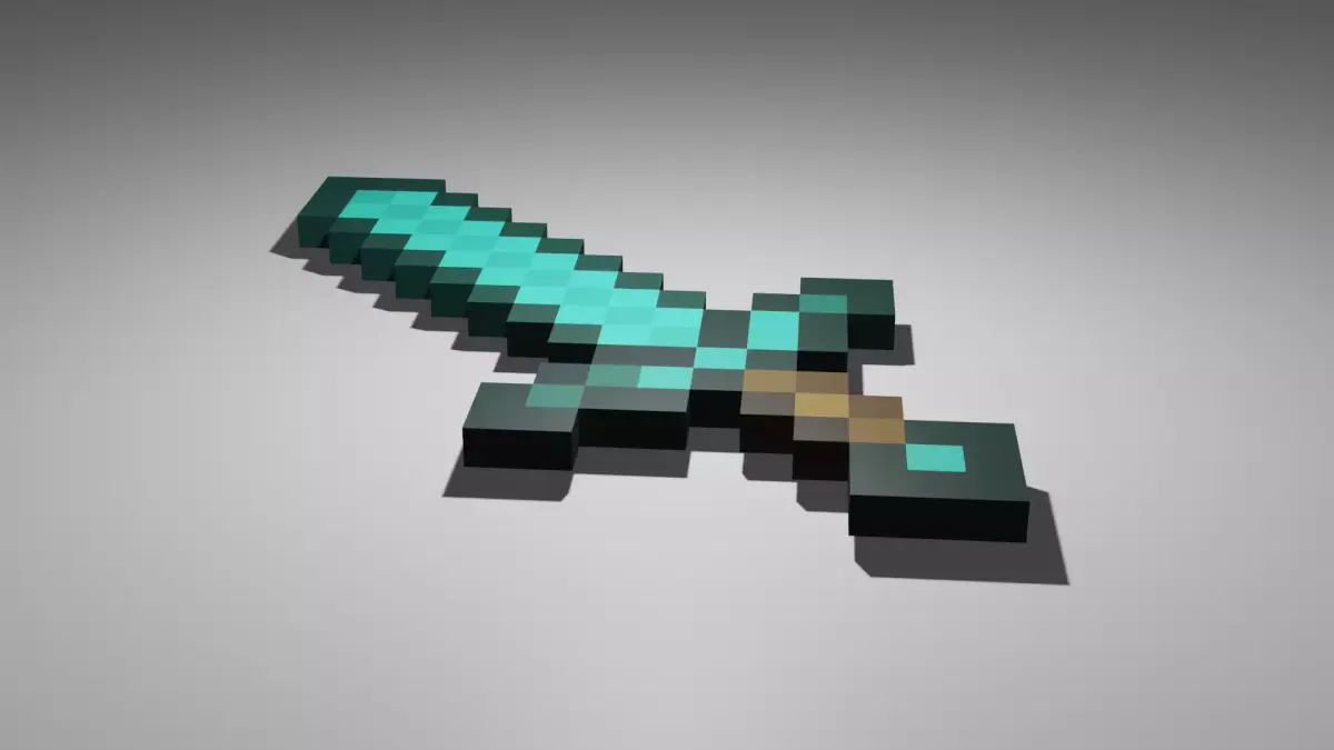 Minecraft sword Free low-poly 3D model