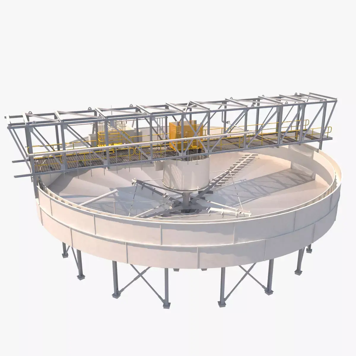espesador circular metal structure 3D model