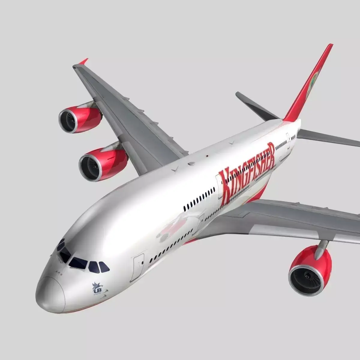 Airbus A-380 Kingfisher Airlines 3D model