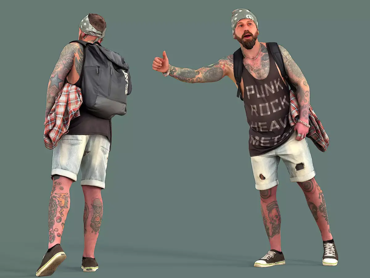 Hitchhiker Guy 3D model